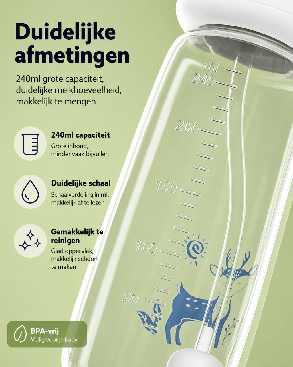 FlesMaatje Comfort - Anti-koliek babyfles met drinkslang